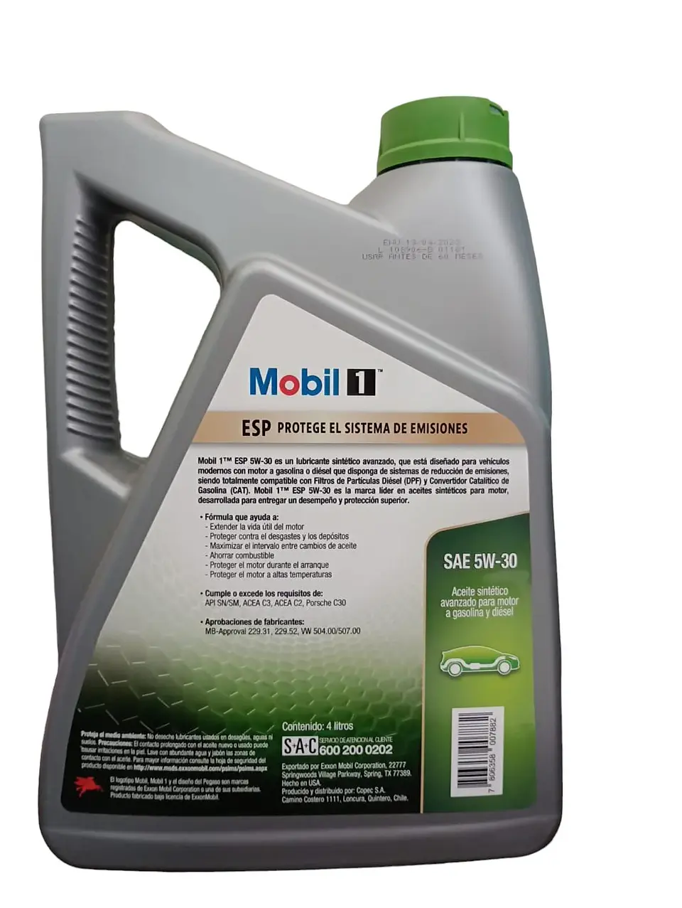 ACEITE MOTOR MOBIL 5W30 ESP 4LT 2