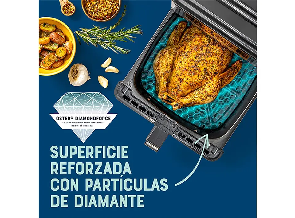 FREIDORA DE AIRE OSTER 9 L DIGITAL DIAMOND FORCE CKSTAF90D 6