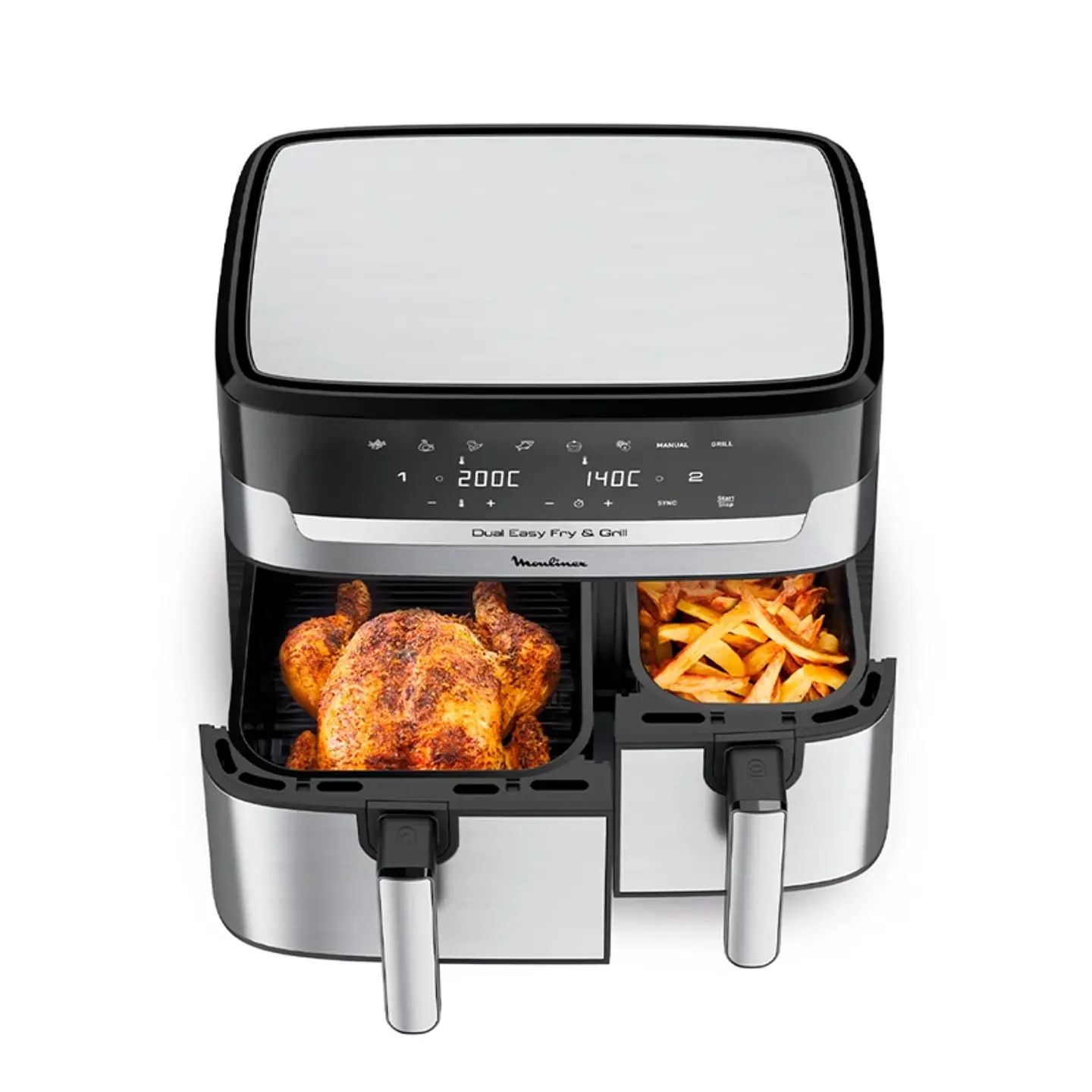 FREIDORA MOULINEX 8.3 LT EASY FRY & GRILL DUAL EZ905D20 4