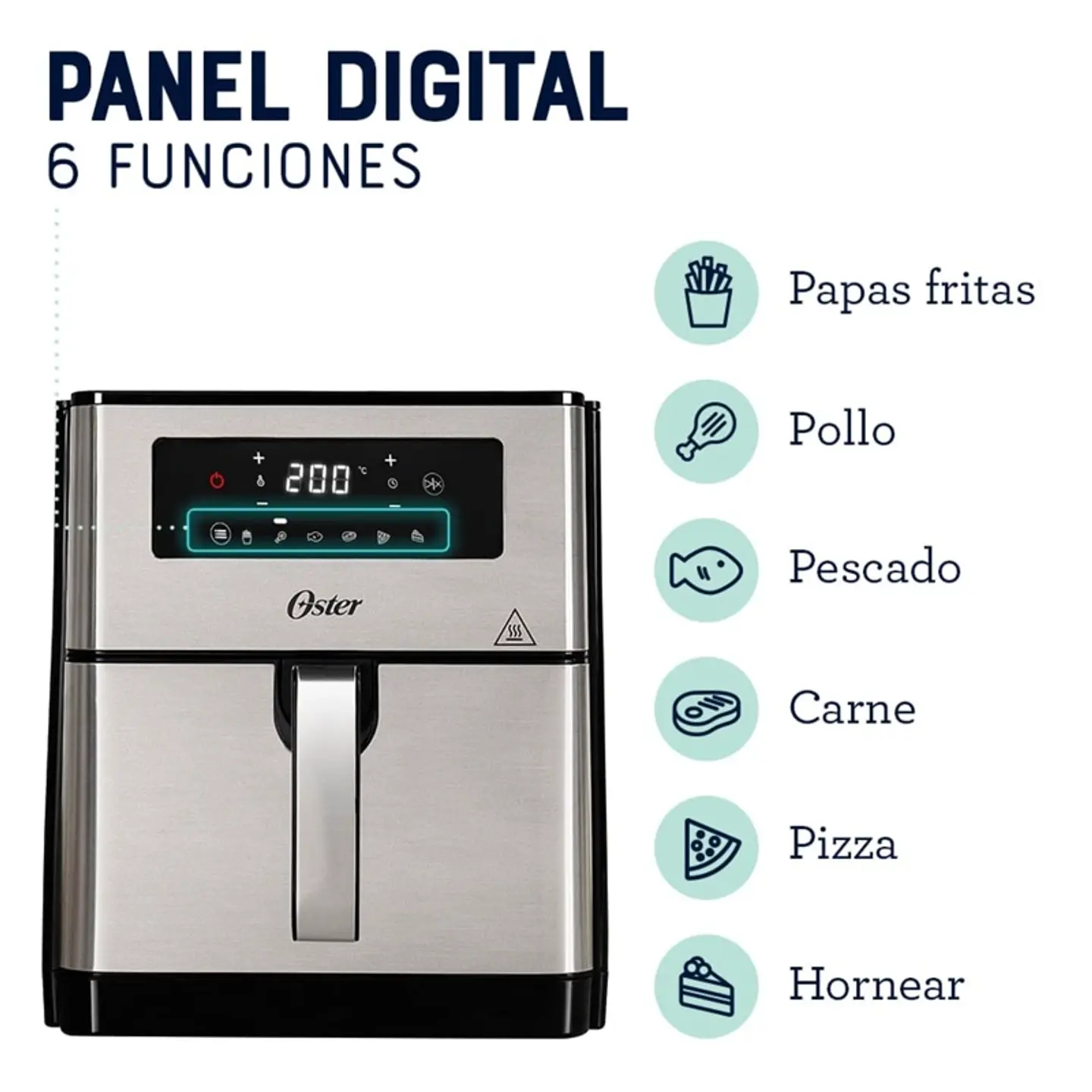 FREIDORA DE AIRE DIGITAL OSTER® CON CAPACIDAD DE 9 LITROS CKSTAF90D 4