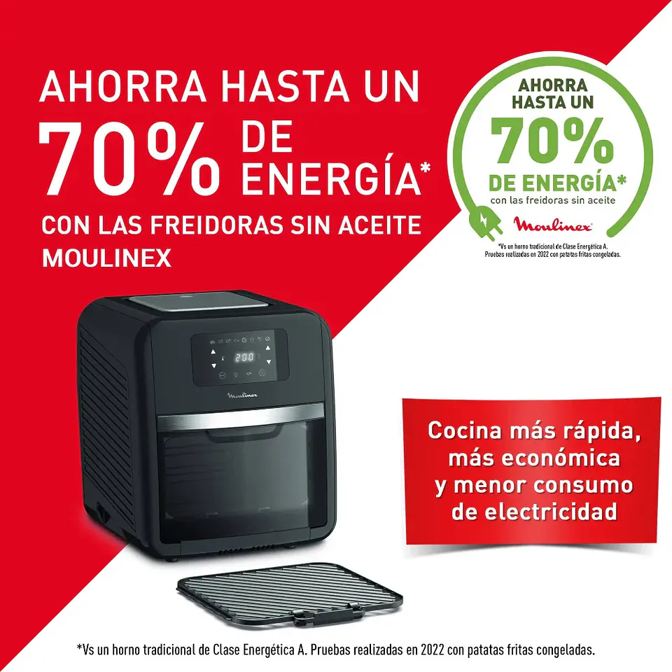 HORNO FREIDORA DE AIRE MOULINEX EASY FRY 11 LT 9 EN 1 7