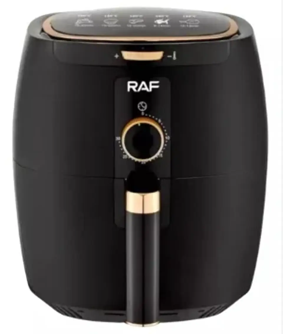 FREIDORA AIRE SIN ACEITE RAF 5.5L 1300W HLC HOME COLOR NEGRO 2