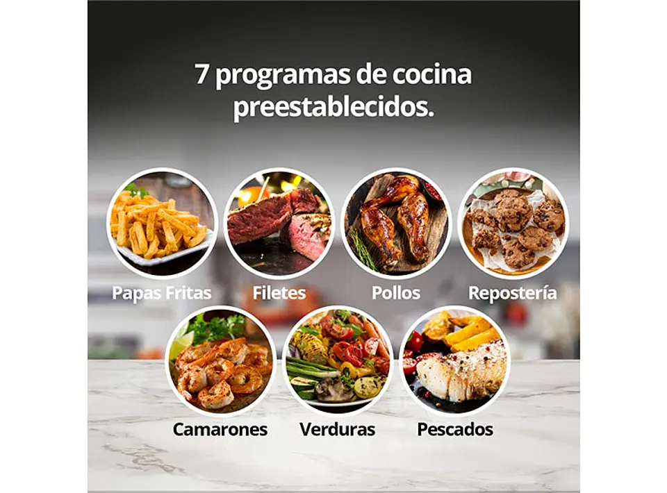 FREIDORA DE AIRE THORBEN 6 L DIGITAL POWER HEAT XL 1700 8