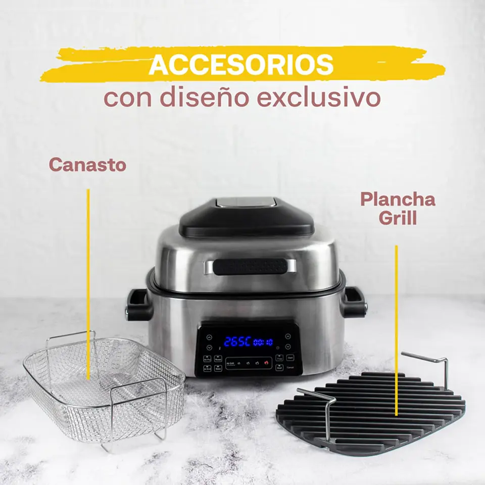 PARRILLA FREIDORA DE AIRE AIR FRYER GRILL 6 L EASYWAYS 5