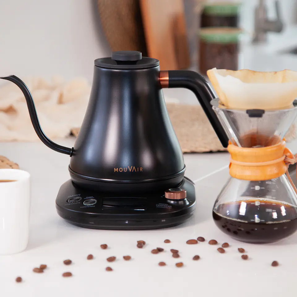 HERVIDOR ELÉCTRICO CON CONTROL DE TEMPERATURA INTELIGENTE MOUVAIR SWAN NEGRO 6