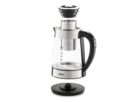 HERVIDOR ELÉCTRICO OSTER 1.7 L BVSTKT8990 VIDRIO SELECCIÓN TEMPERATURA E INFUSOR TÉ