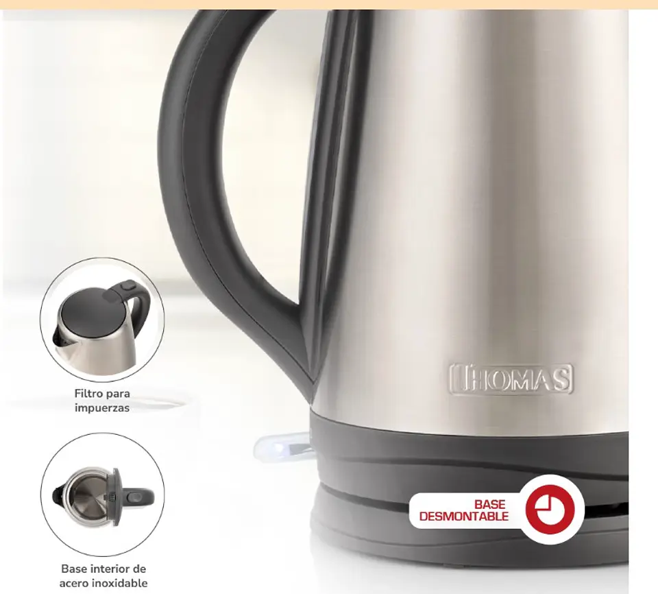 HERVIDOR ACERO INOXIDABLE 1,8 LTS TH-5408I THOMAS 3