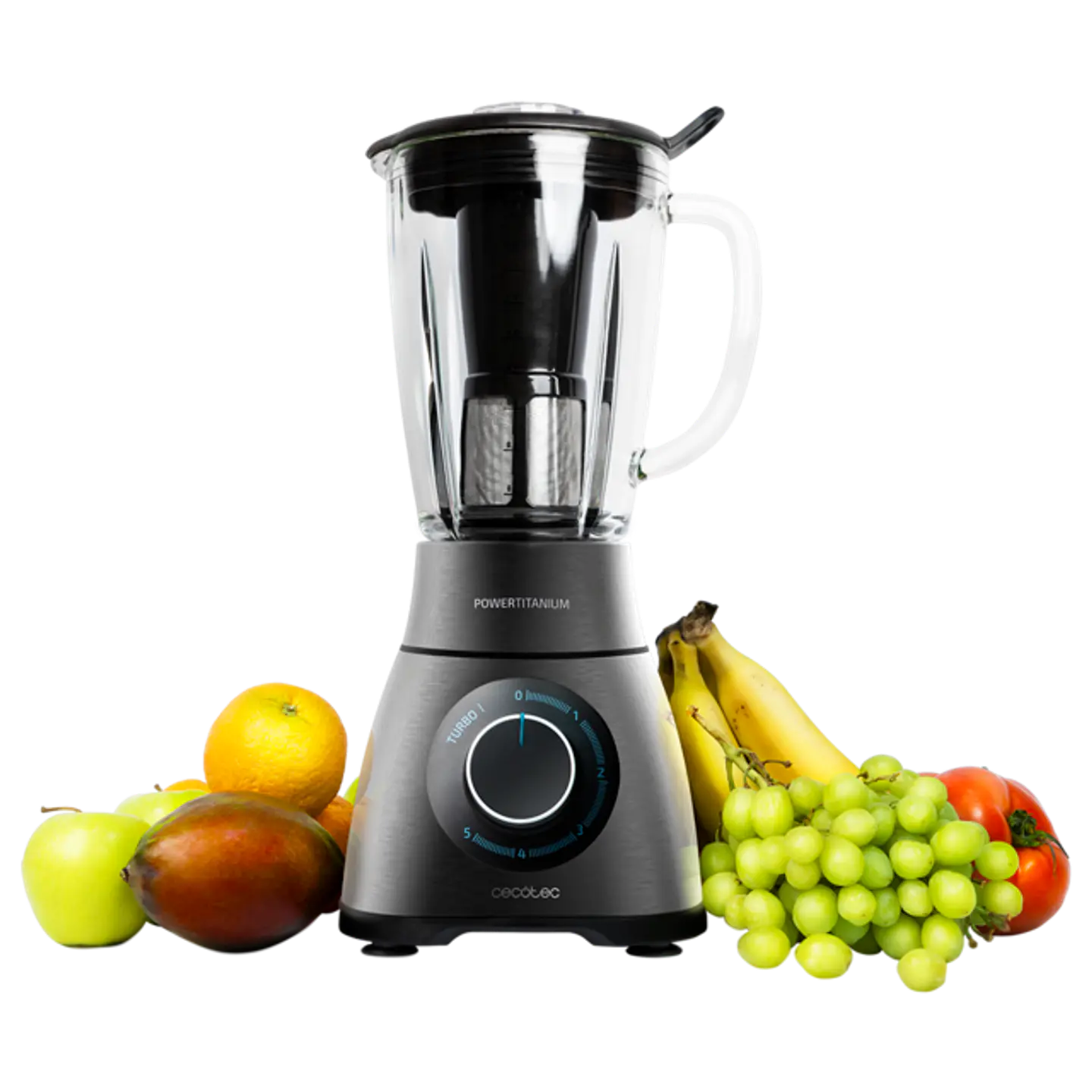 BATIDORA DE VASO CECOTEC POWER BLACK TITANIUM 1500 PERFECTMIX - 1500W, 1.8L 3