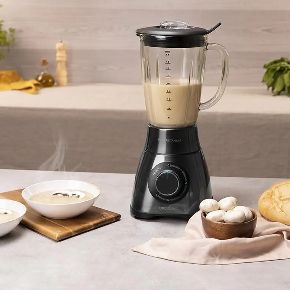 BATIDORA DE VASO CECOTEC POWER BLACK TITANIUM 1500 PERFECTMIX - 1500W, 1.8L 5