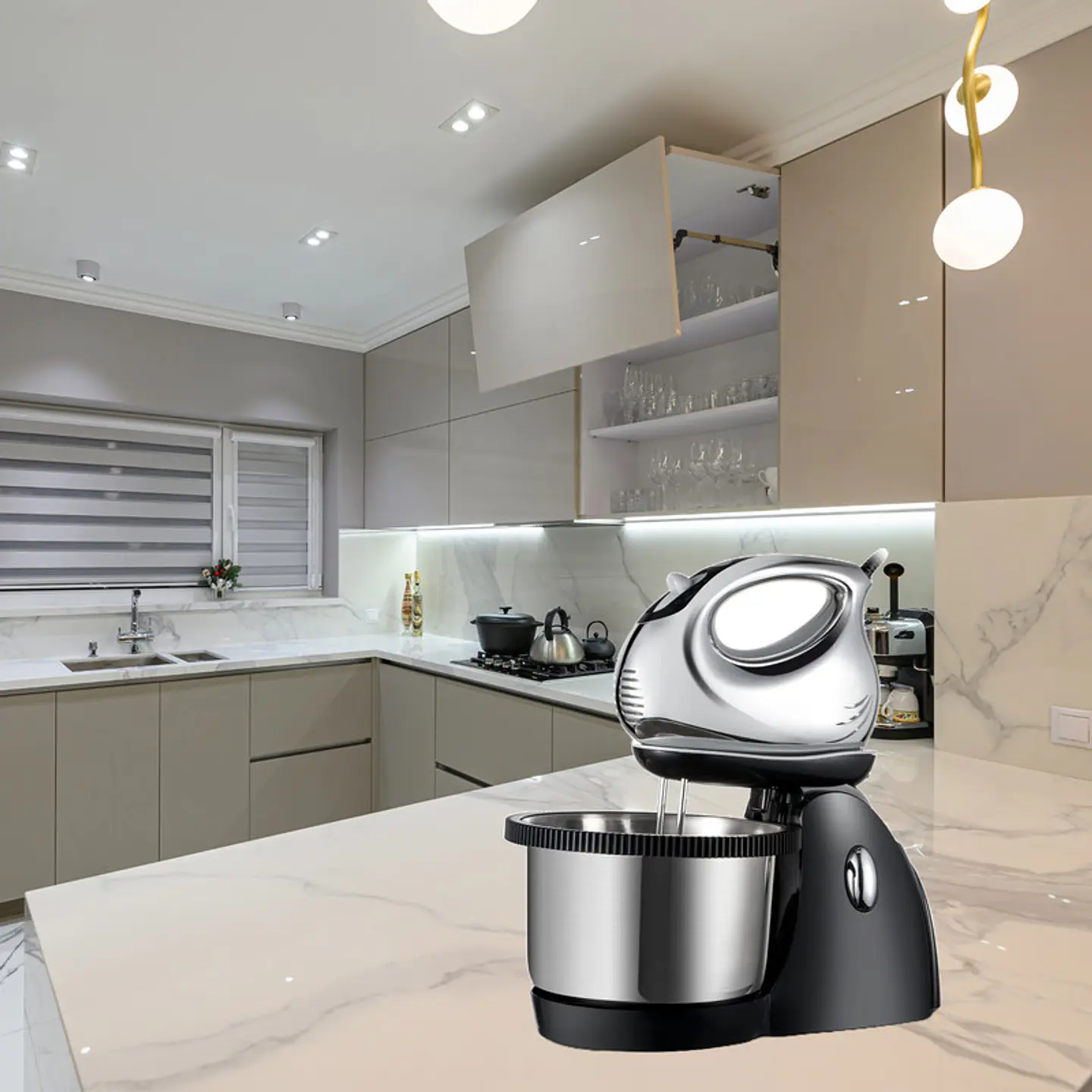 BATIDORA ARRTX NUEVO PEDESTAL MEZCLADORA 2.5 LTS ACERO COCINA LAU 6