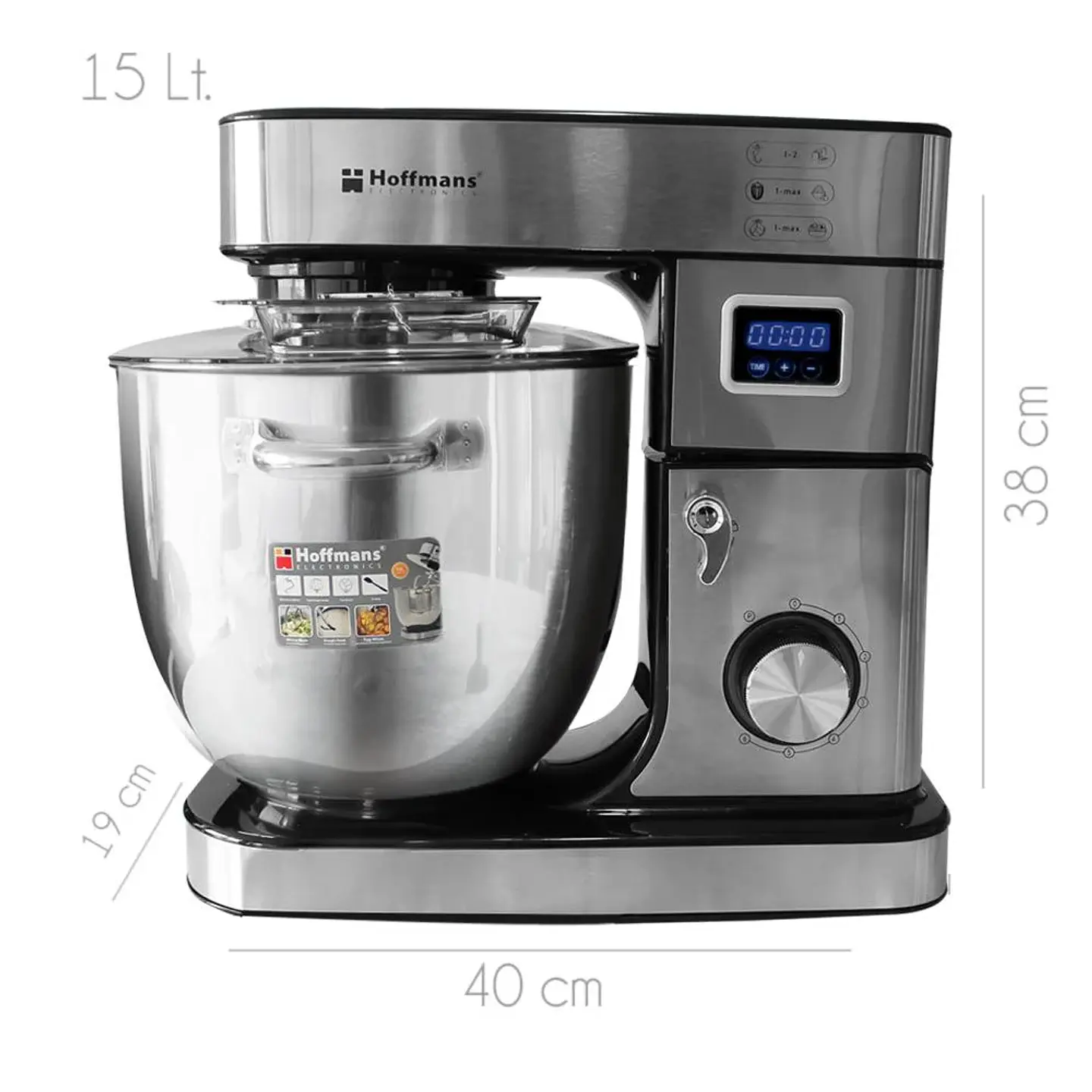 BATIDORA HOFFMANN PEDESTAL PLANETARIA AMASADORA PROFESIONAL 15 LITROS 2