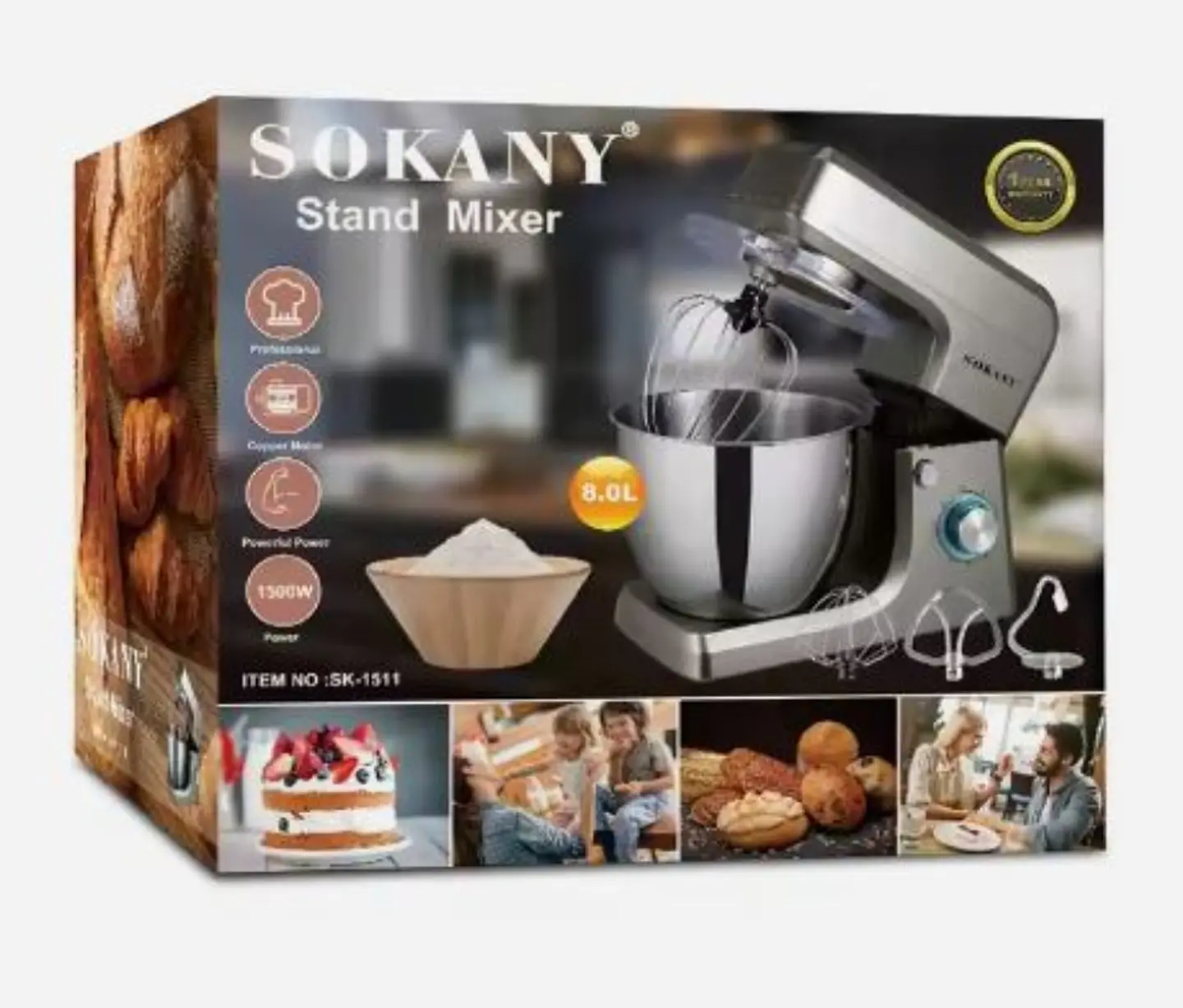 BATIDOR BOWL 1200W 8L SK-1511 2