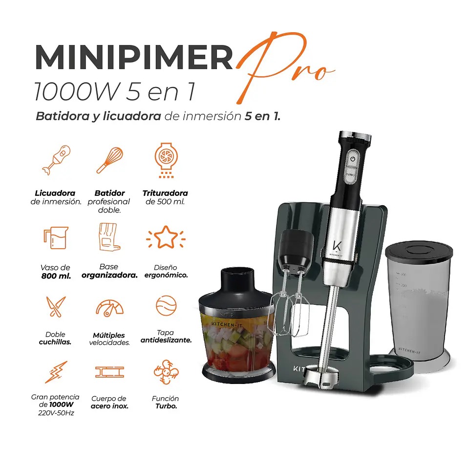 MINIPIMER PRO 1000W KITCHEN-IT 5 EN 1 3