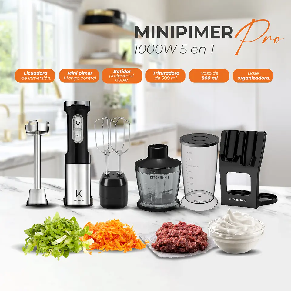 MINIPIMER PRO 1000W KITCHEN-IT 5 EN 1 4