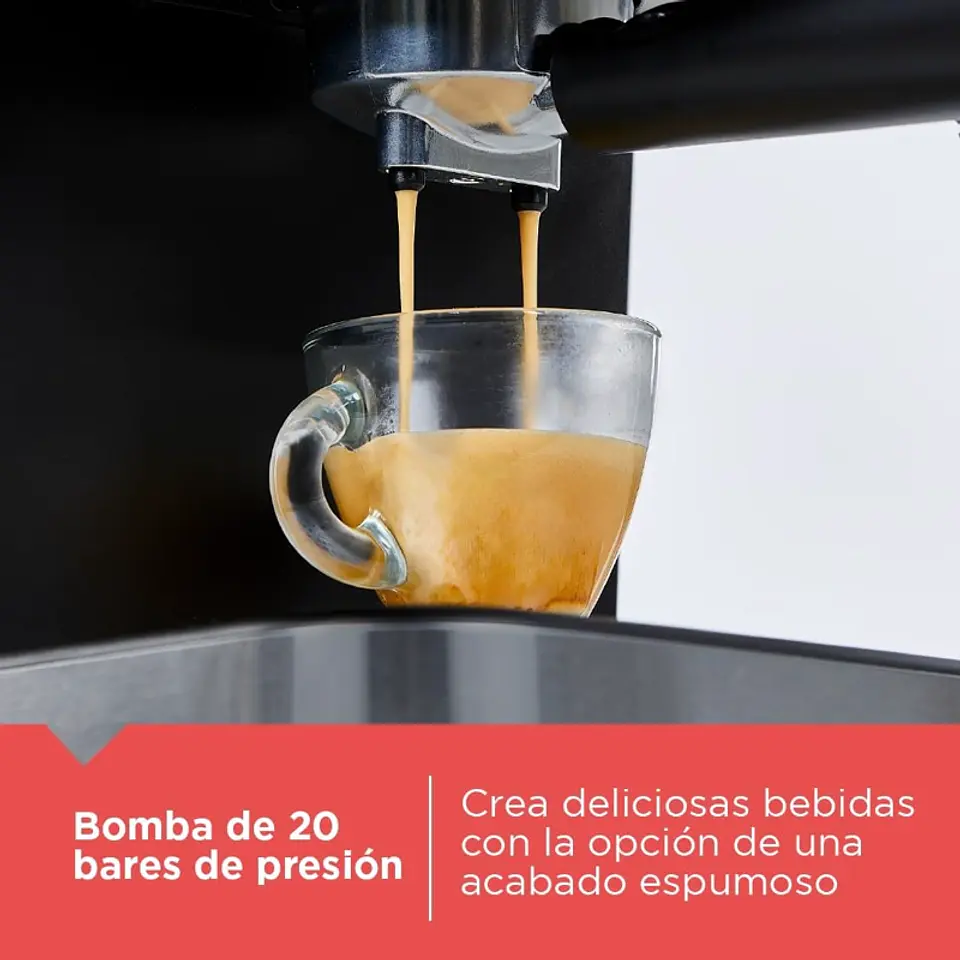 CAFETERA ESPRESSO 20 BARES CAPSULAS-CAFE MOLIDO BLACK+DECKER 3