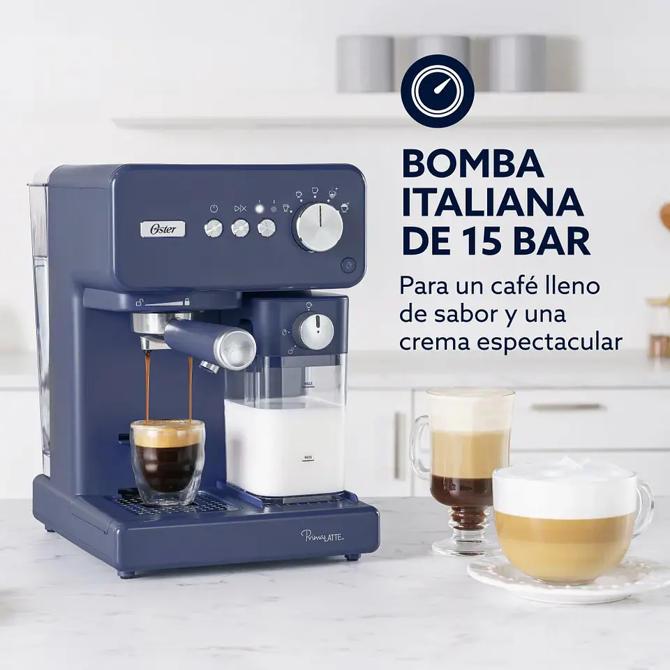 CAFETERA AUTOMATICA OSTER PRIMALATTE AZUL BVSTEM6604BL 2