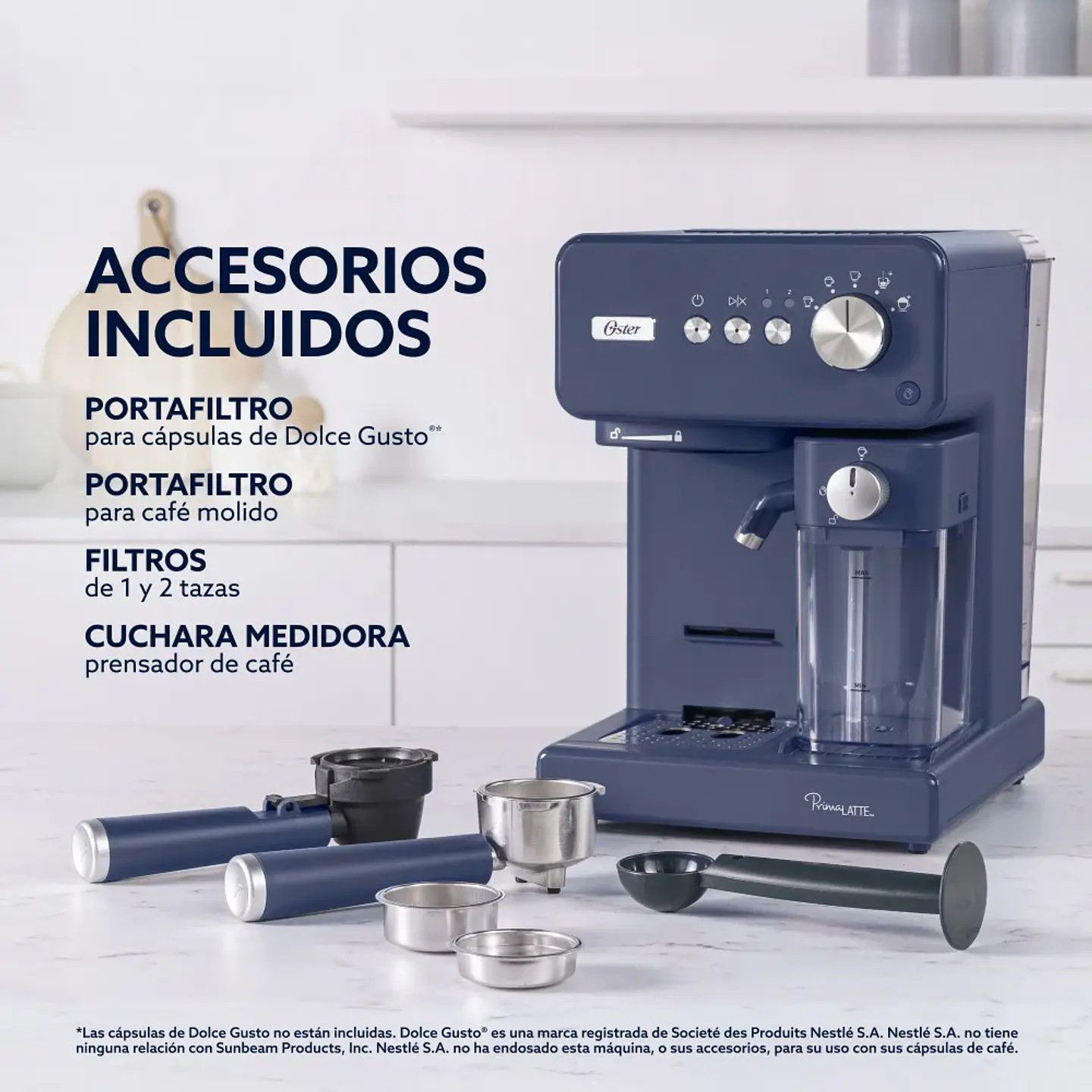 CAFETERA AUTOMATICA OSTER PRIMALATTE AZUL BVSTEM6604BL 4