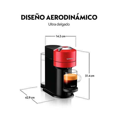 CAFETERA NESPRESSO CÁPSULA VERTUO NEXT ROJO