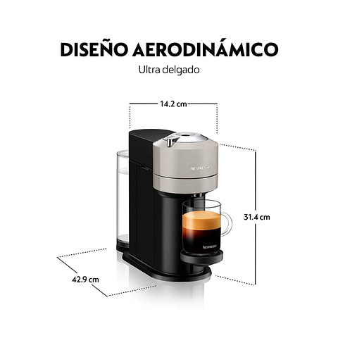 CAFETERA NESPRESSO CÁPSULA VERTUO NEXT GRIS CLARO