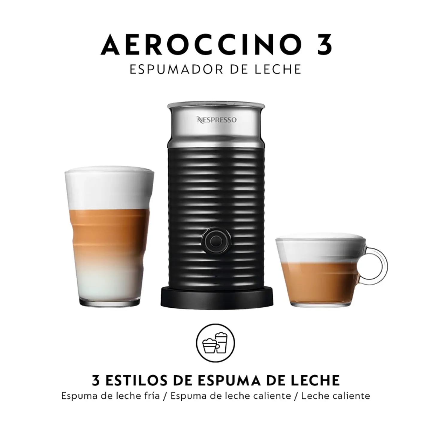CAFETERA NESPRESSO PIXIE SILVER O.7 LT + ESPUMADOR AEROCCINO 5
