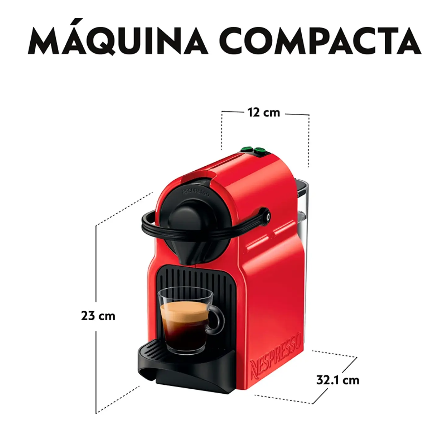CAFETERA NESPRESSO CÁPSULA INISSIA C40 ROJO 3