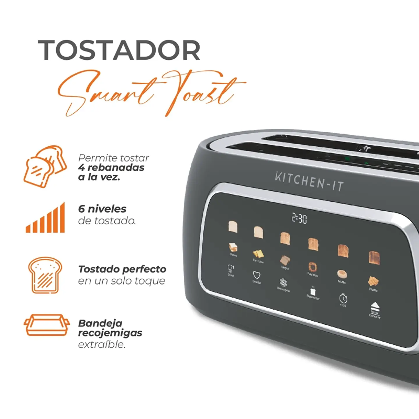TOSTADOR DIGITAL SMART TOAST - 100% AUTOMATICO 4