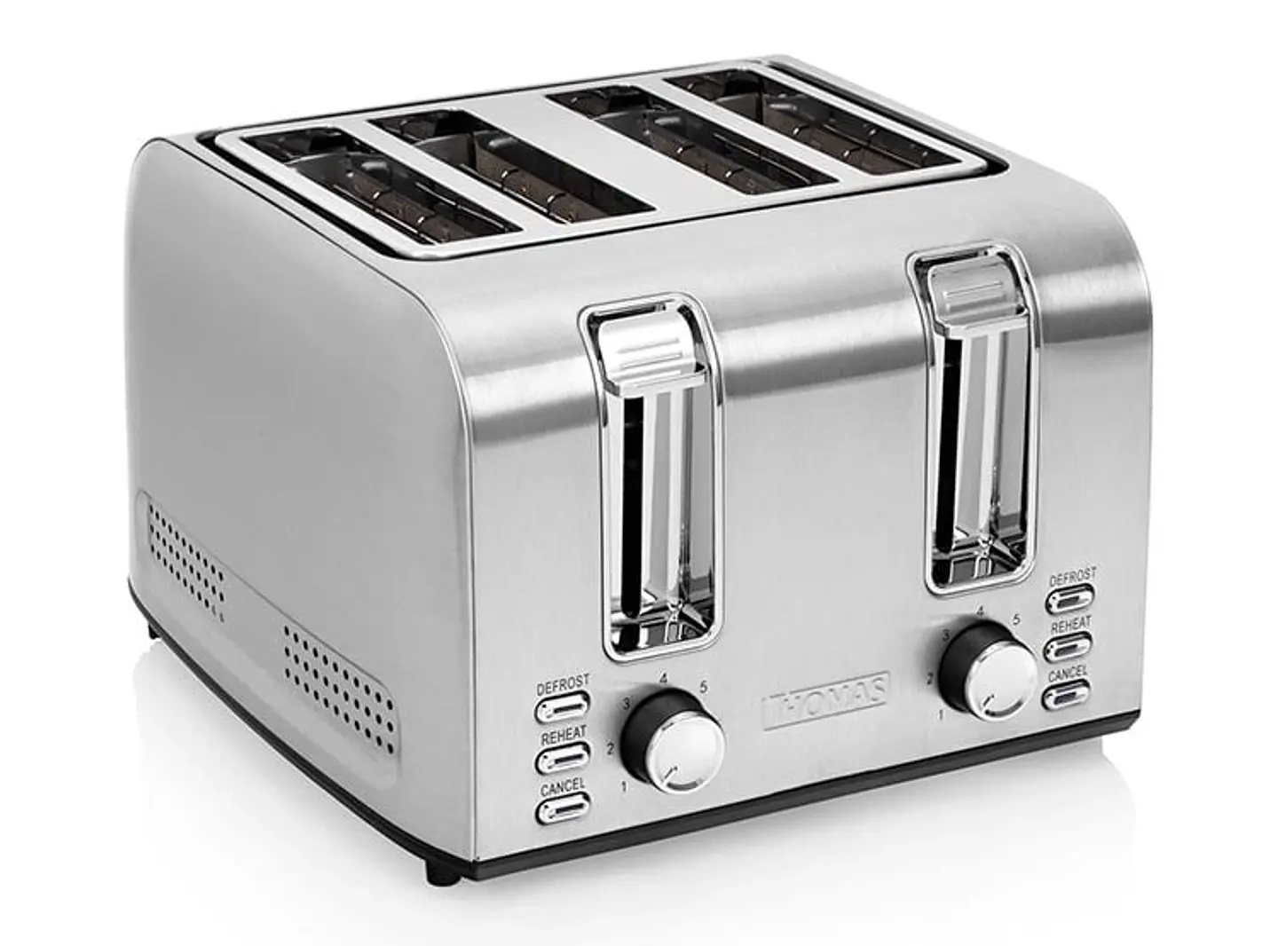 TOSTADORA THOMAS 4 REBANADAS TH-133I ACERO INOXIDABLE 4