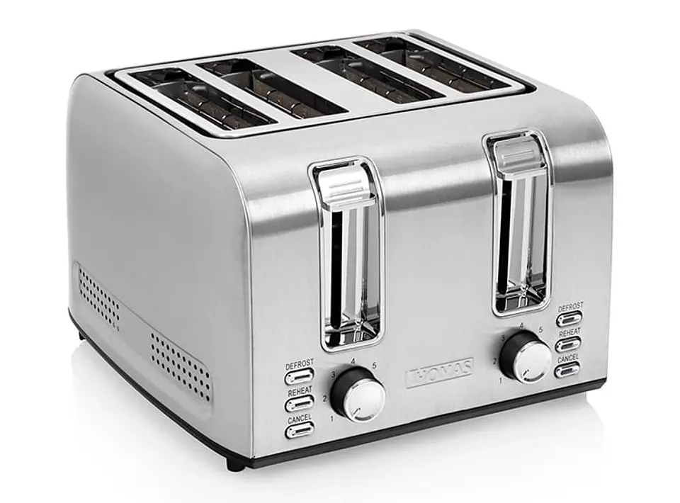 TOSTADORA THOMAS 4 REBANADAS TH-133I ACERO INOXIDABLE 4