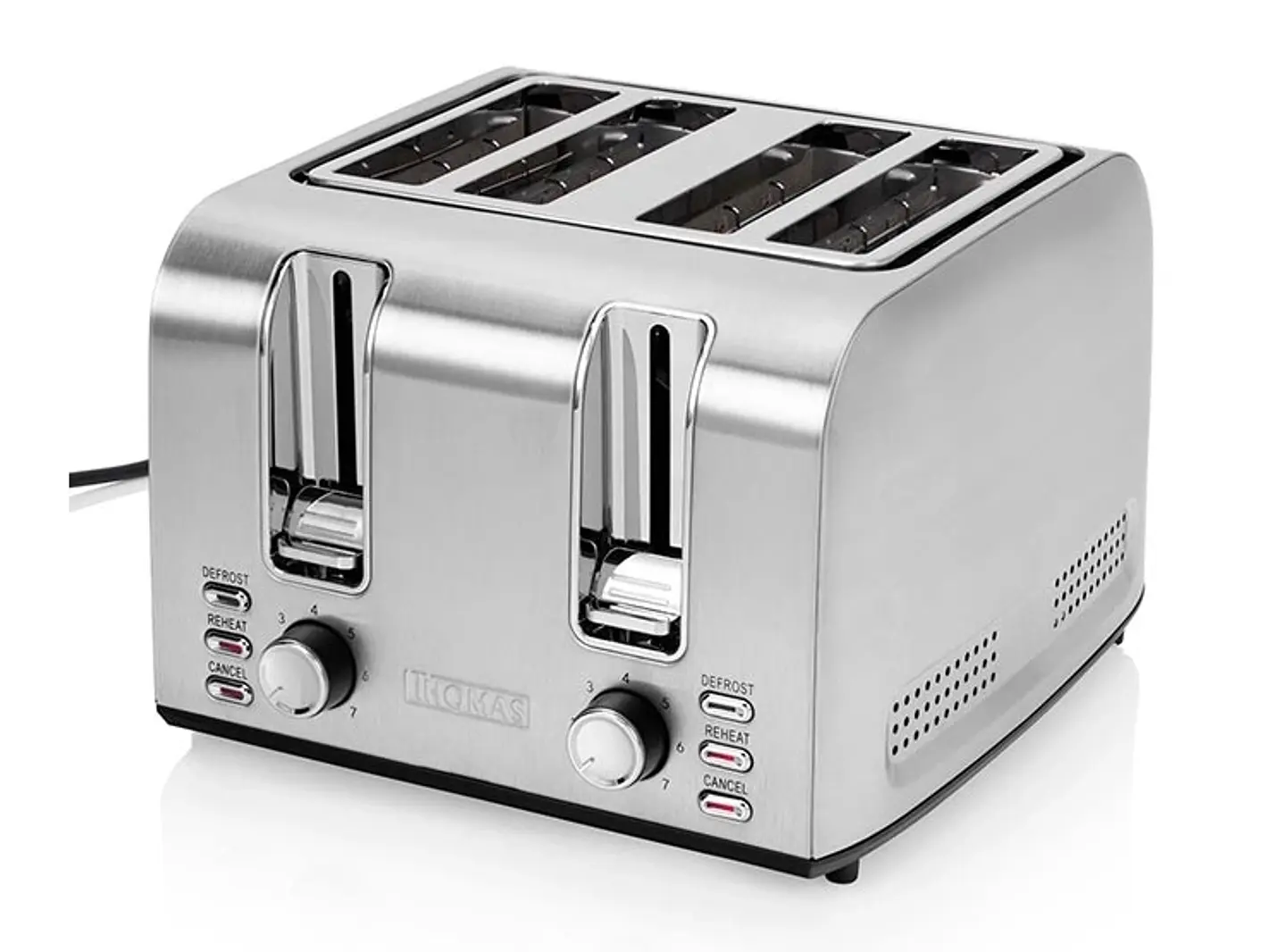 TOSTADORA THOMAS 4 REBANADAS TH-133I ACERO INOXIDABLE 5