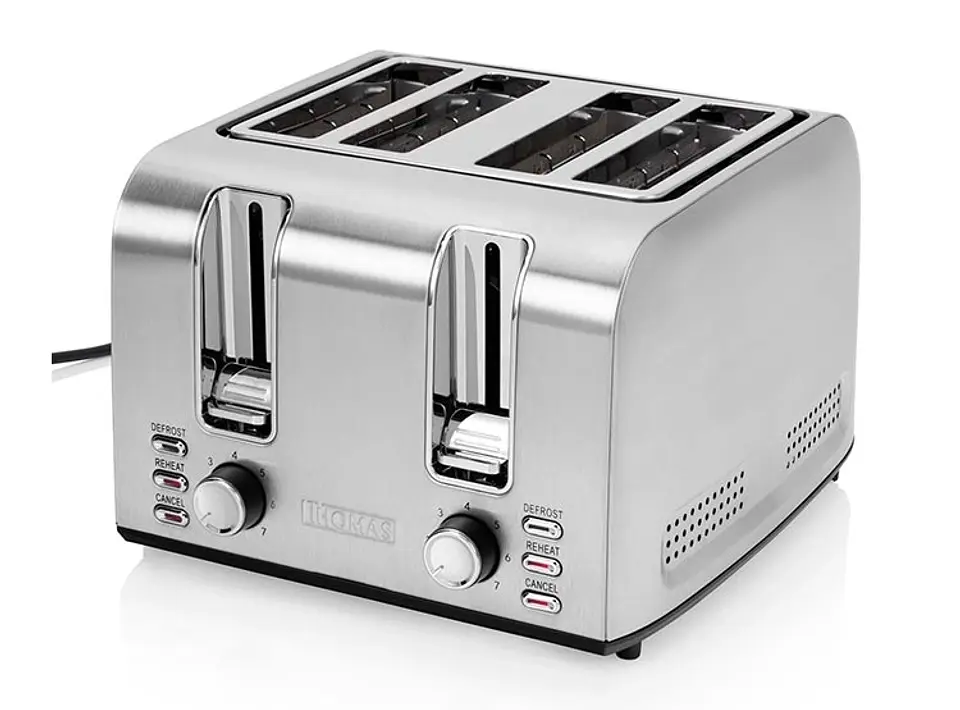 TOSTADORA THOMAS 4 REBANADAS TH-133I ACERO INOXIDABLE 5