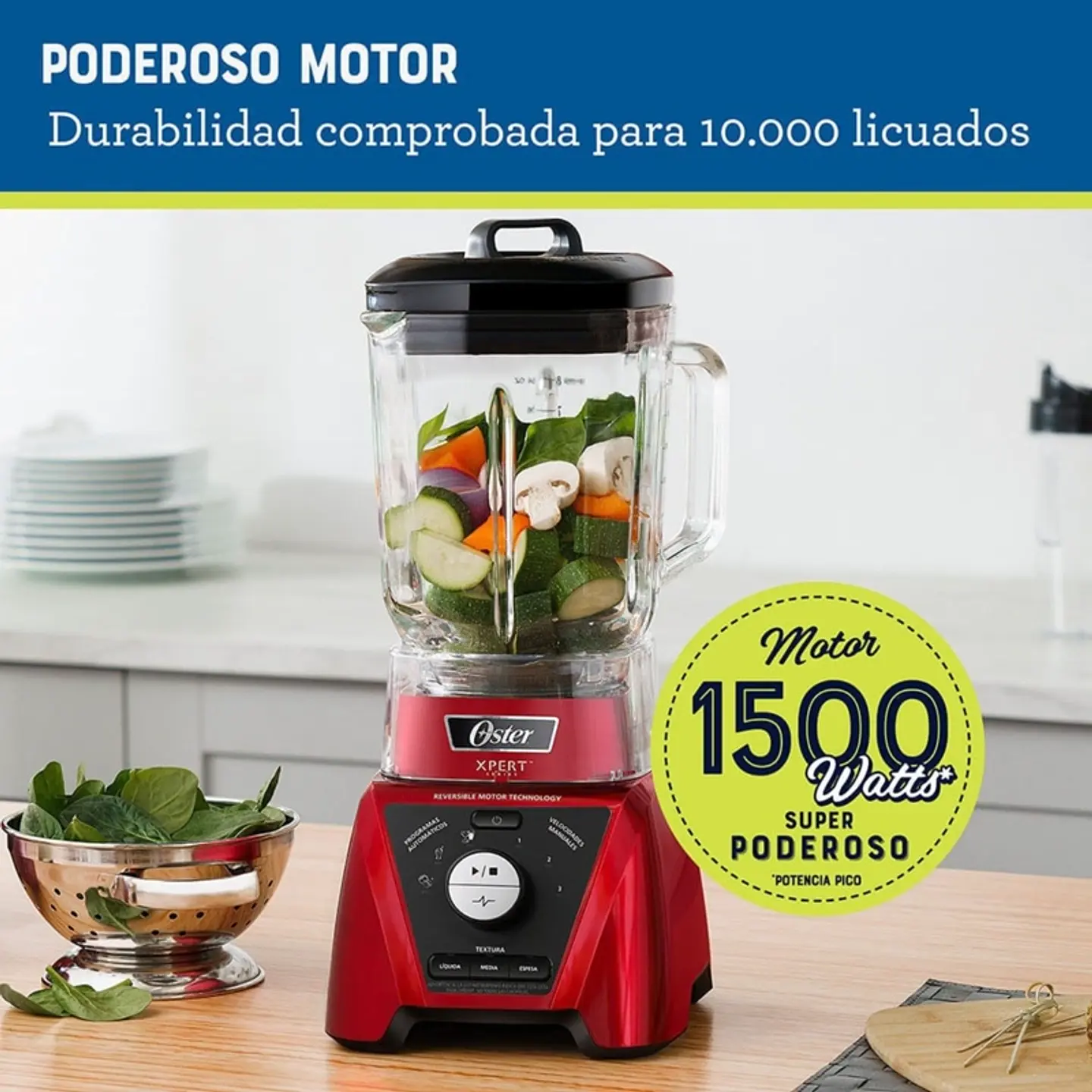 LICUADORA XPERT SERIES™ ROJA CON BLEND N GO BLST3BRPG 6