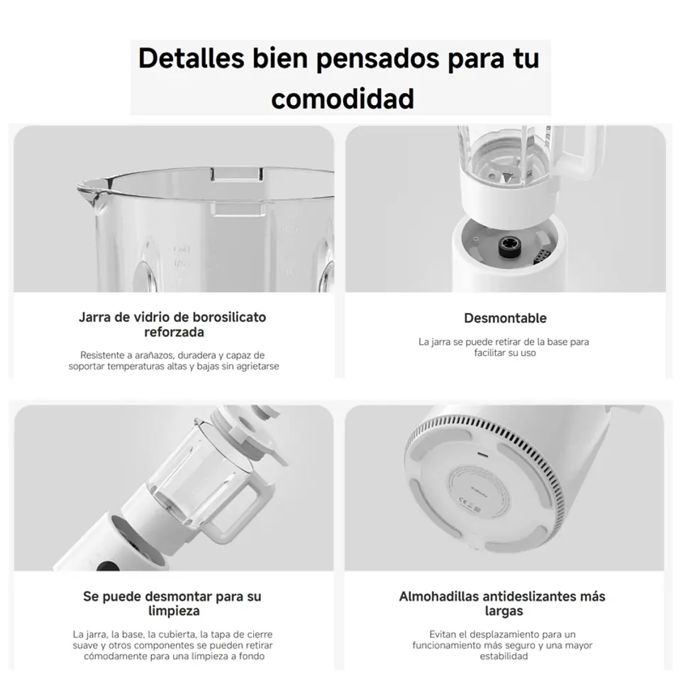 XIAOMI BLENDER PRO LICUADORA DE ALTA POTENCIA BLANCO 5