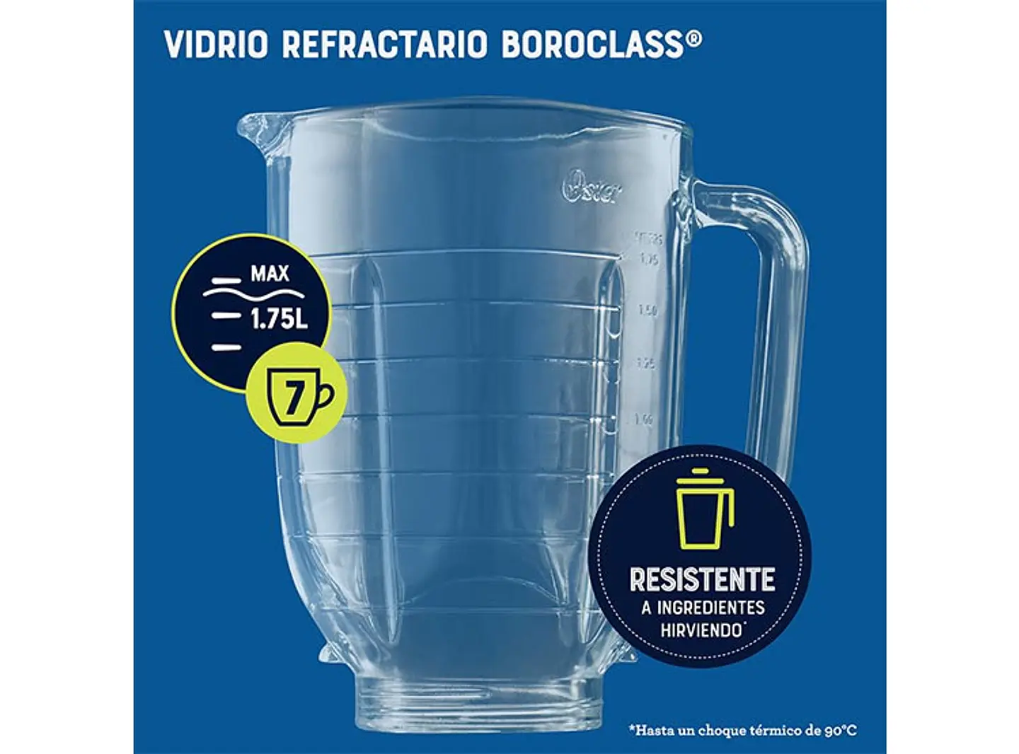 LICUADORA OSTER OSTERIZER MAX 1500W 1.75 L IZER MAX VASO VIDRIO 3