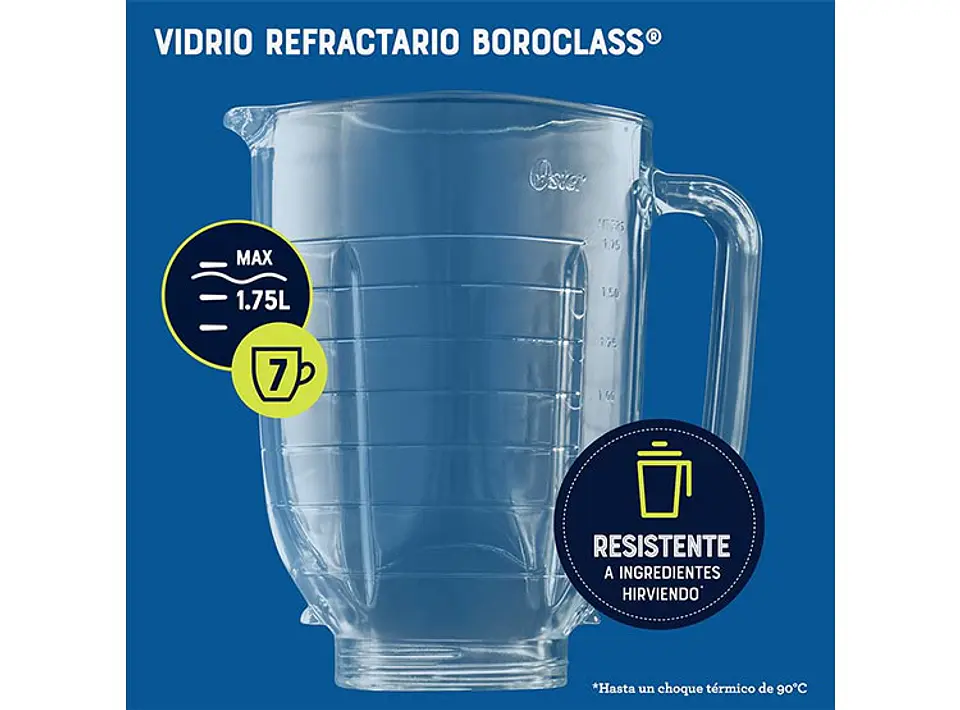 LICUADORA OSTER OSTERIZER MAX 1500W 1.75 L IZER MAX VASO VIDRIO 3