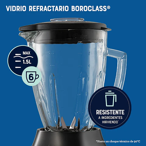 LICUADORA OSTER BLSTPEG-CRT-052 800 W 1.5 L REVERSIBLE 3 VELOCIDADES + PULSO BLSTPEGCRT