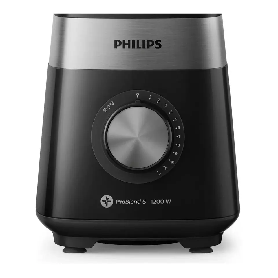 LICUADORA ELECTRICA VASO VIDRIO 2L 1200W NEGRO HR2242/90 1