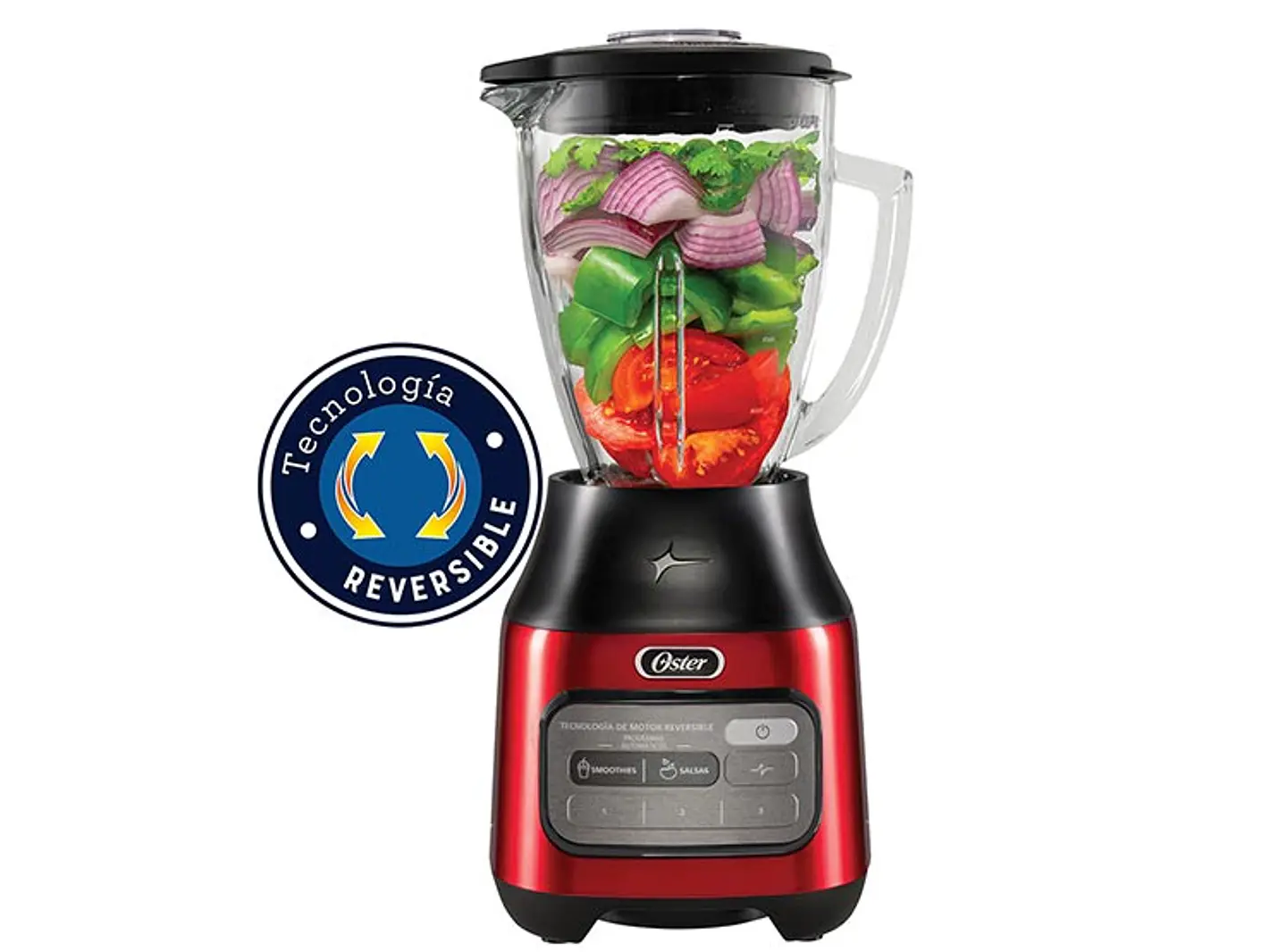 LICUADORA OSTER BLSTPEG-CRT-052 800W 1.5 L REVERSIBLE 2 PROGRAMAS AUTOMÁTICOS 3 VELOCIDADES MÁS PULSO 1