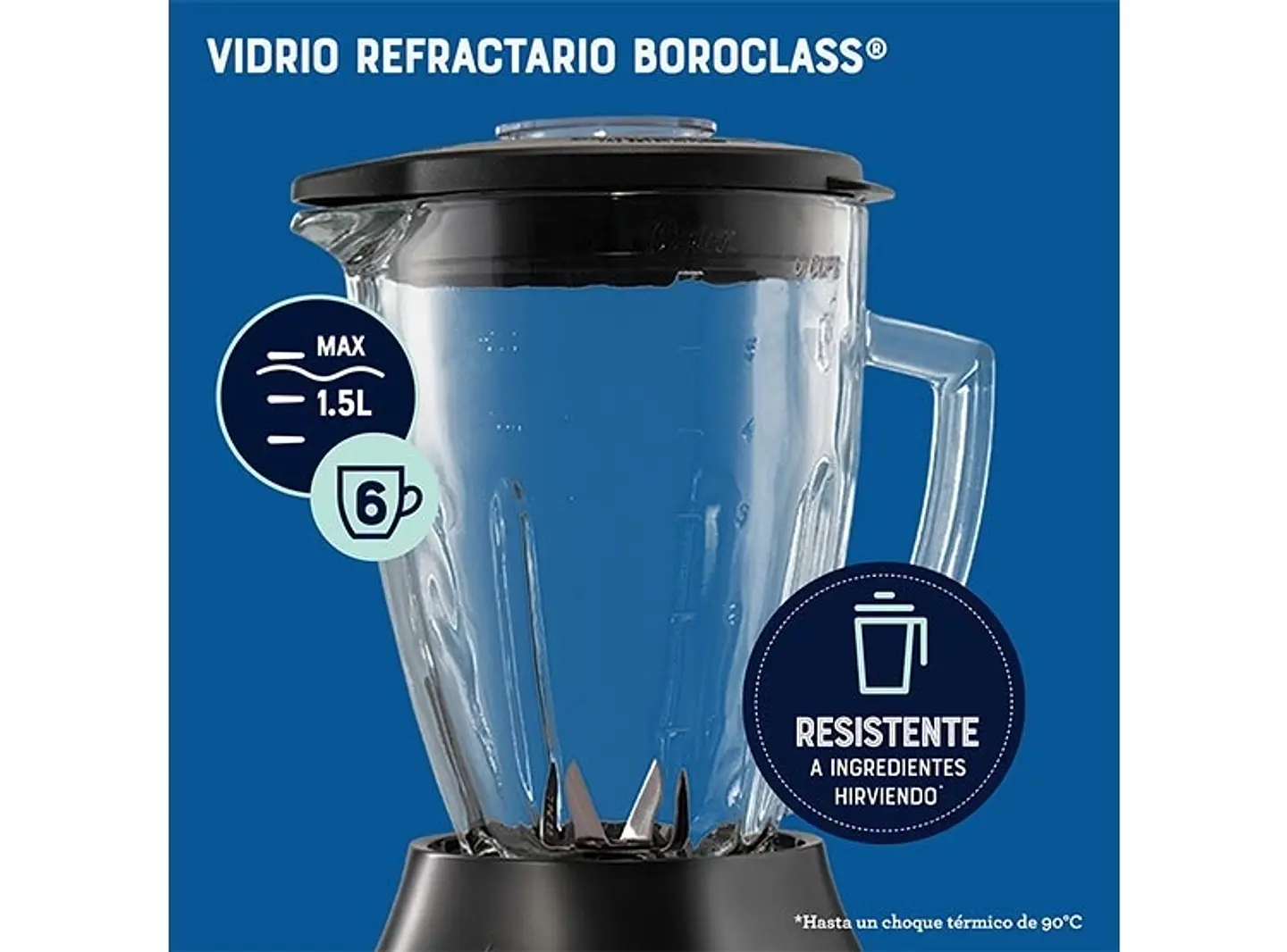 LICUADORA OSTER BLSTPEG-CRT-052 800W 1.5 L REVERSIBLE 2 PROGRAMAS AUTOMÁTICOS 3 VELOCIDADES MÁS PULSO 3