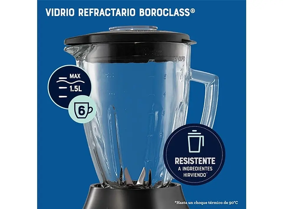 LICUADORA OSTER BLSTPEG-CRT-052 800W 1.5 L REVERSIBLE 2 PROGRAMAS AUTOMÁTICOS 3 VELOCIDADES MÁS PULSO 3