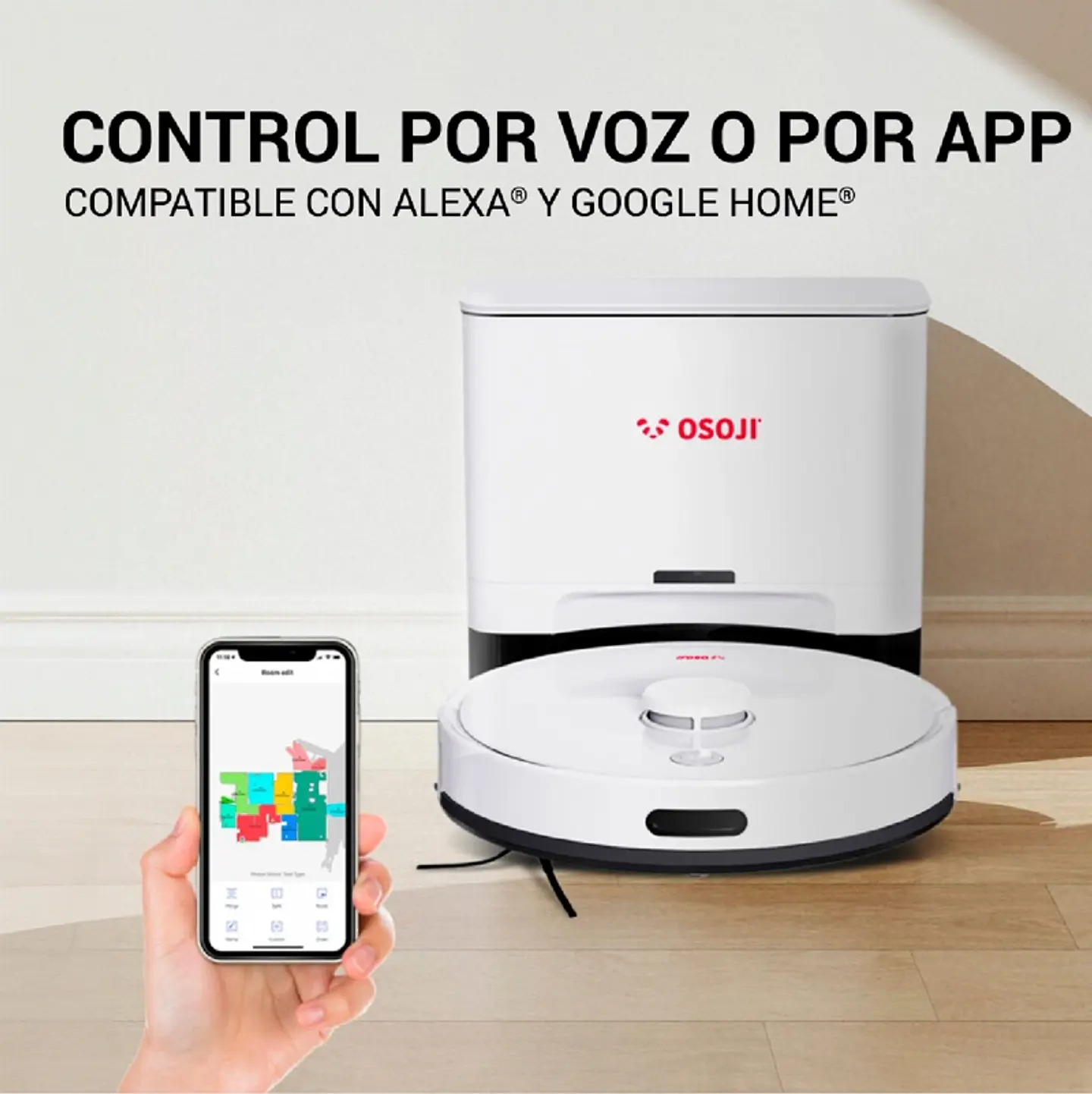 ASPIRADORA Y TRAPEADORA ROBOT OSOJI D1000 PRO 4