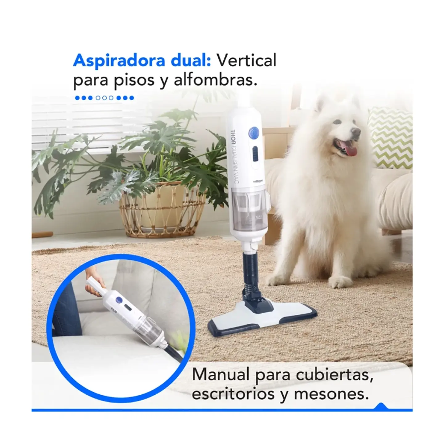 PULIDORA, MOPA Y ASPIRADORA THOR DUAL SPIN VAC 5