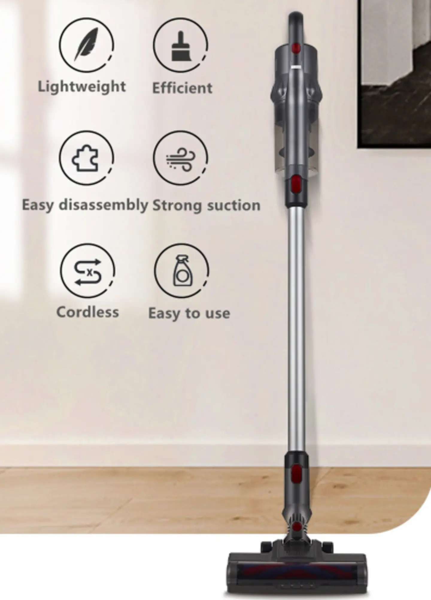 ASPIRADORA MANO PISO LIMPIEZA SOFA ALFOMBRAS CORTINAS LAU 7