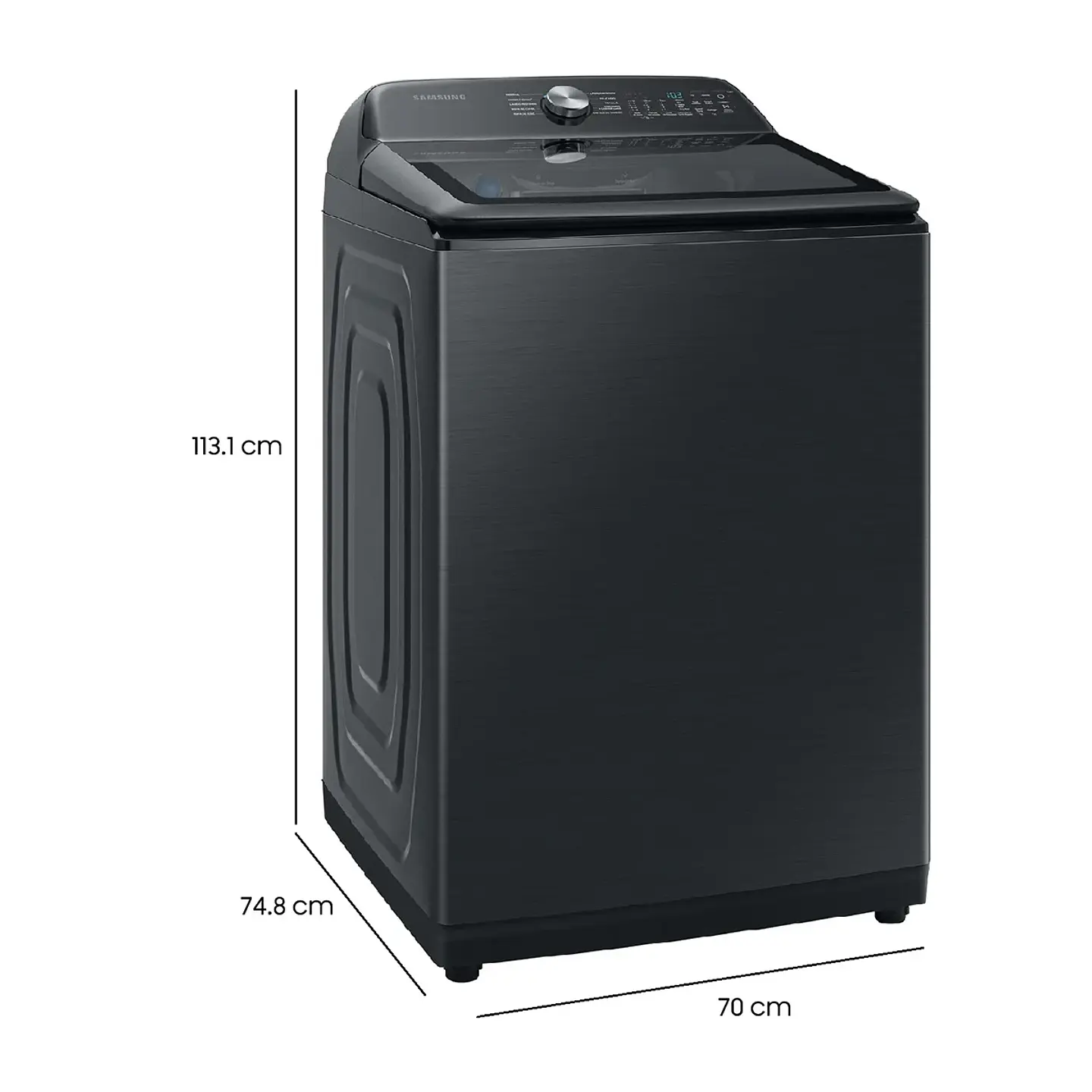 LAVADORA CARGA SUPERIOR SAMSUNG WA22A8370GV 22KG NEGRO 2