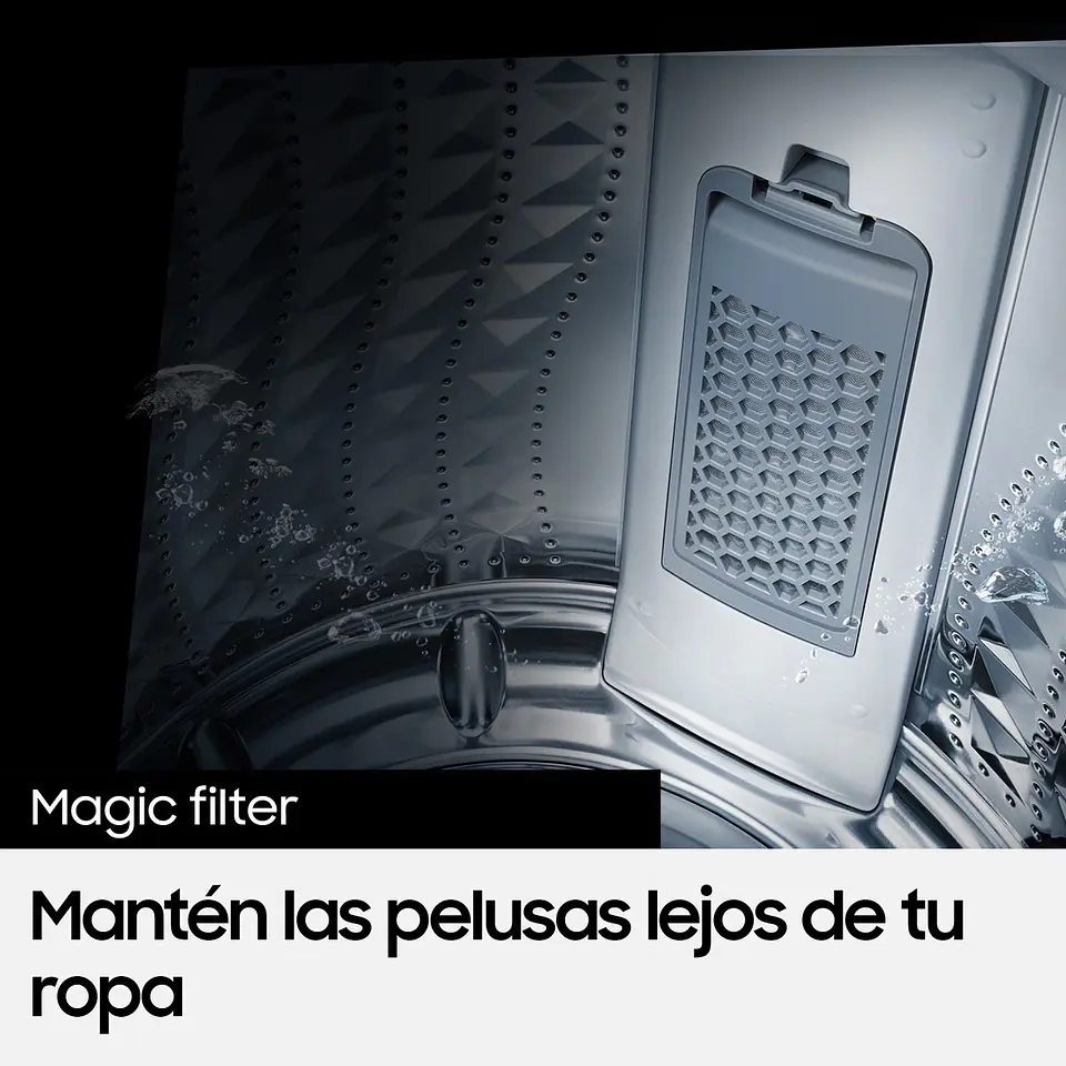 LAVADORA CARGA SUPERIOR SAMSUNG WA22A8370GV 22KG NEGRO 6