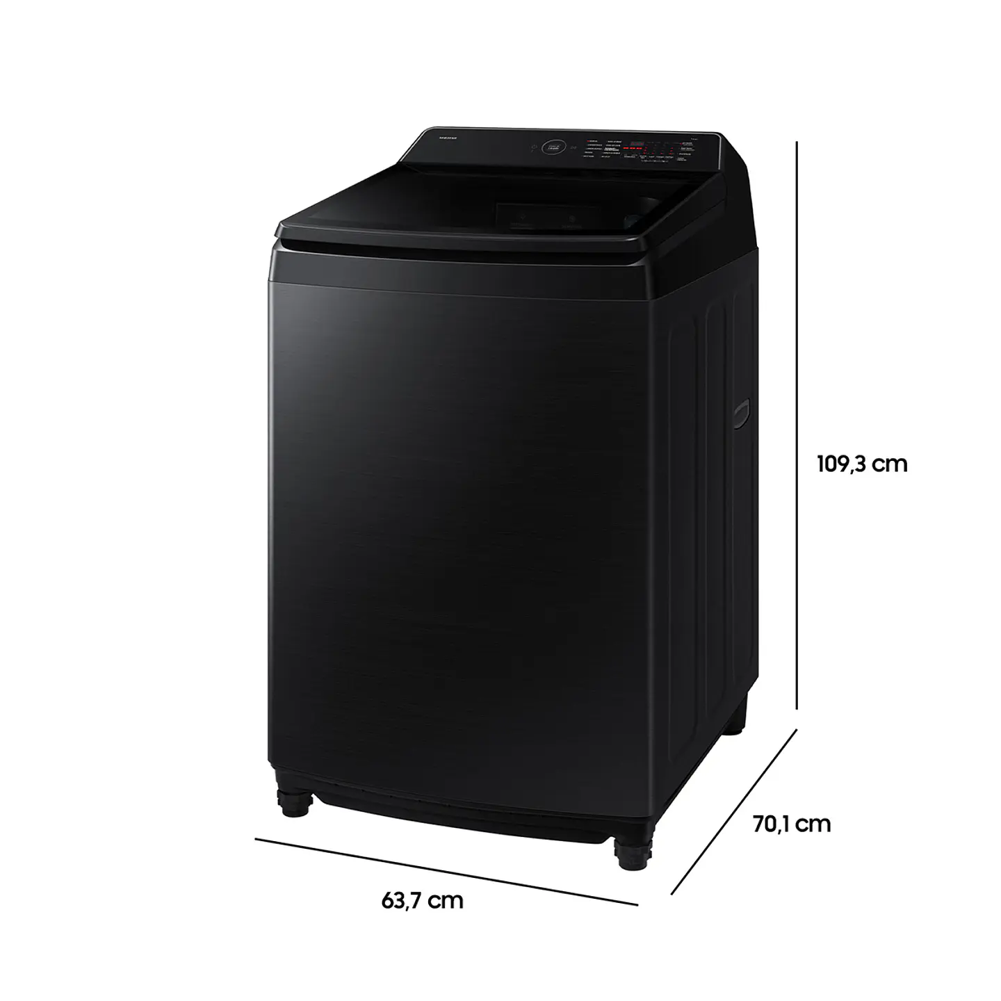 LAVADORA CARGA SUPERIOR SAMSUNG WA80F21S8BZS BE SPOKE 21KG NEGRO 3