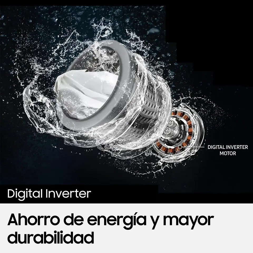 LAVADORA CARGA SUPERIOR SAMSUNG WA80F21S8BZS BE SPOKE 21KG NEGRO 5