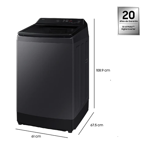 LAVADORA CARGA SUPERIOR SAMSUNG WA40F15E4CZS 15KG GRAFITO