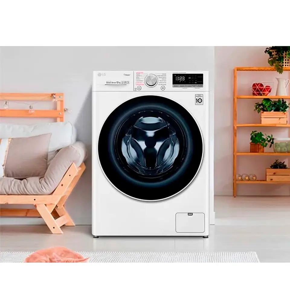 LAVADORA CARGA FRONTAL LG WM12WVC4S6 12KG BLANCO 8