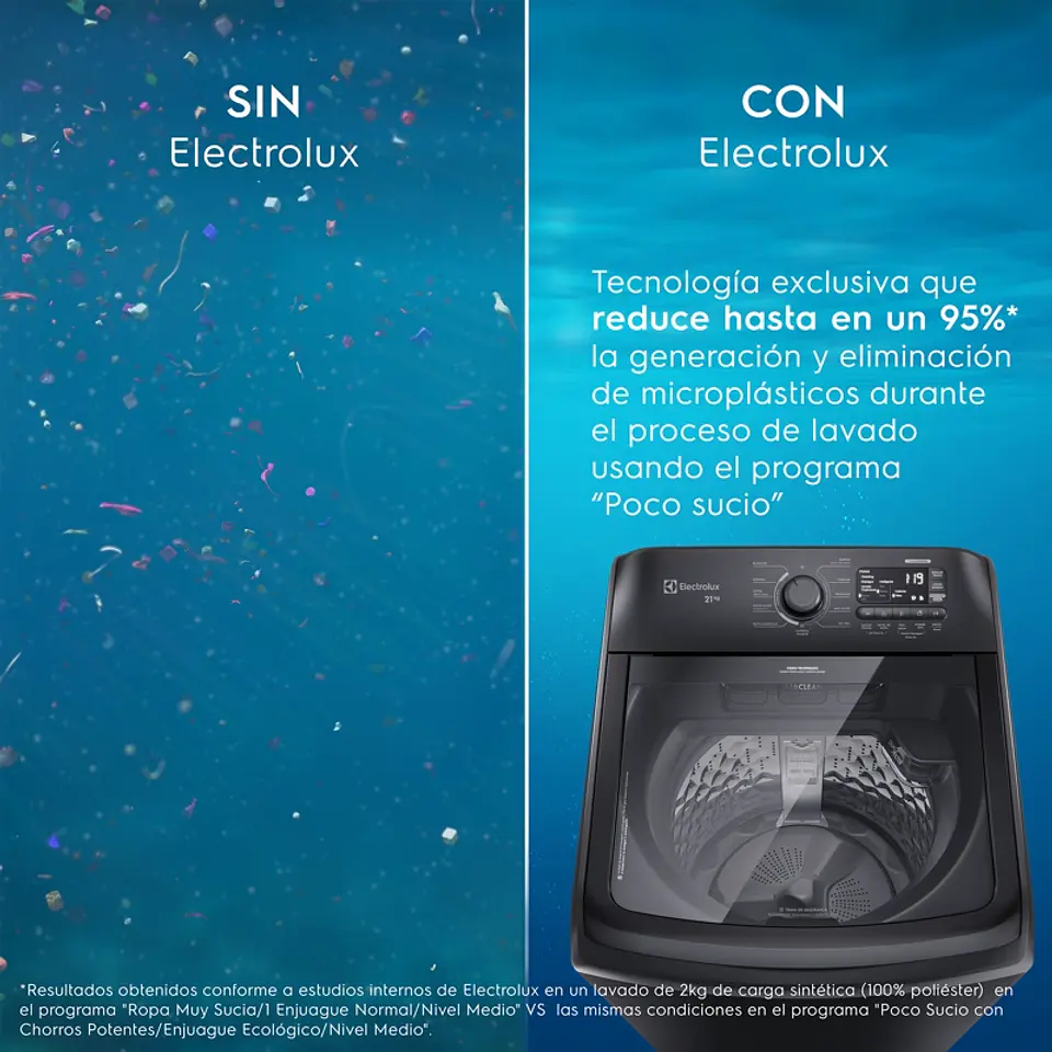 LAVADORA AUTOMÁTICA 21KG CARGA SUPERIOR EXPERT LEB21 NEGRA 3