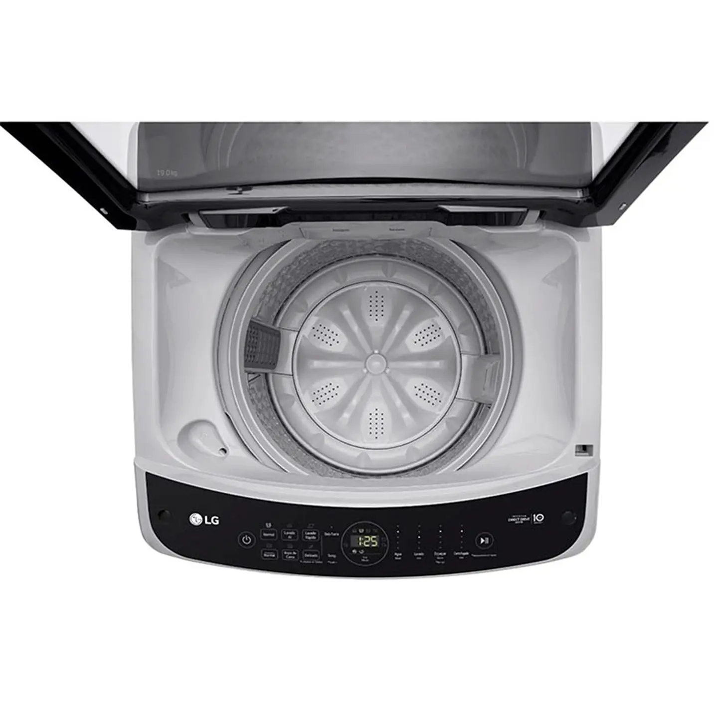 LAVADORA CARGA SUPERIOR LG WT19DV6 19KG PLATA 8